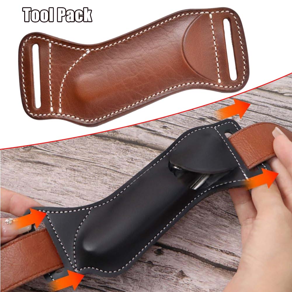 Edc Carry Belt Leather - Fodero Tattico per Coltello Pieghevole EDC,
