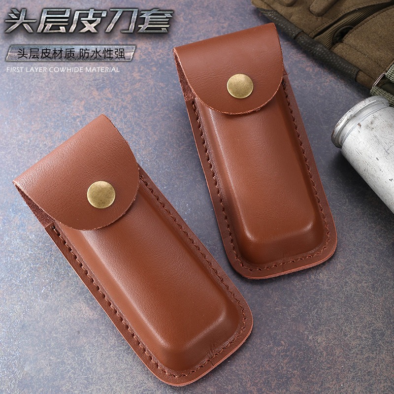 Edc Carry Belt Leather - Fodero in Vera Pelle per Coltello