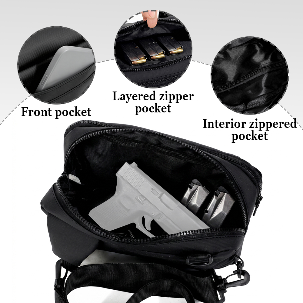 Borsa Tattica per Pistola, Cus - Edc Concealed Carry Sling Bag recensione e prezzo