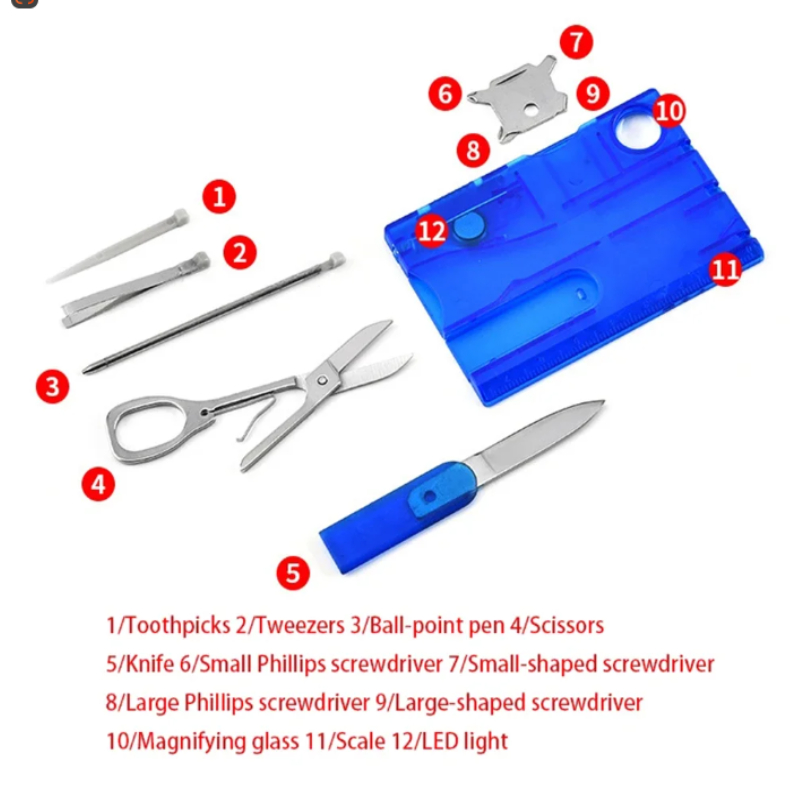 12 in 1 carta di credito tasca - Multitool Credit Card recensione e prezzo