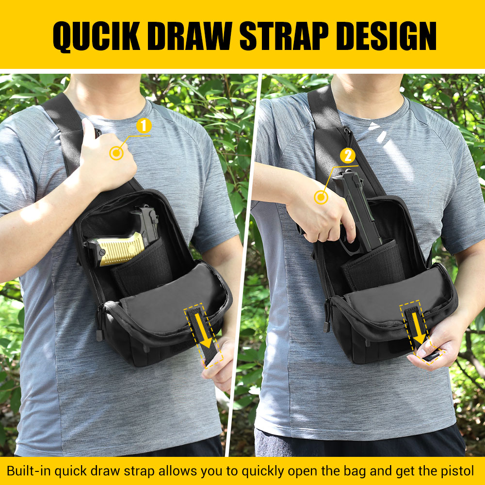 Borsa Tattica per Pistola, Fon - Edc Concealed Carry Sling Bag recensione e prezzo